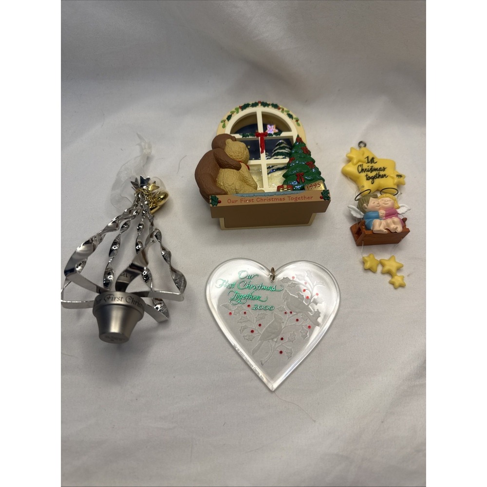 Lot of 4 Hallmark Keepsake Our First Christmas Together, The Perfect tree, other